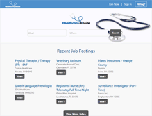 Tablet Screenshot of healthcarejobsite.com